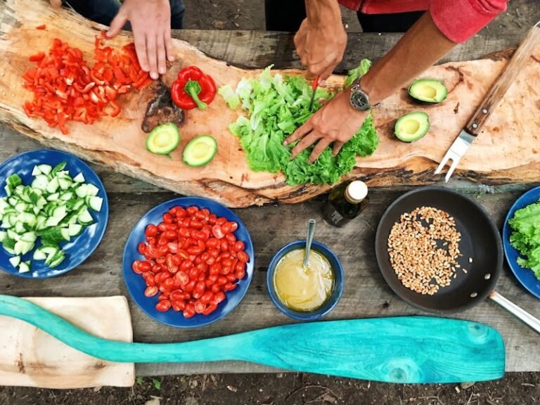 Useful Dieting Products Up close photo of 2 people prepping food for meals.